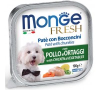 Вологий корм Monge Dog Fresh курка з овочами 100 г 70013031