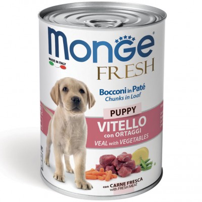 Вологий корм Monge Dog Fresh Puppy телятина з овочами 400 г 70014441