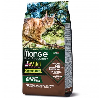 Сухий корм Monge Cat Bwild Gr.Free буйвол (для кішок великих порід з 2-х місяців) 1,5 кг 70012065