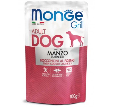 Влажный корм для собак Monge Dog Grill с говядиной 100 г 70013154