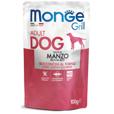 Вологий корм для собак Monge Dog Grill з яловичиною 100 г 70013154