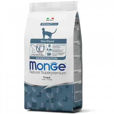 Сухий корм для кішок Monge Cat Monoprotein Sterilised із фореллю 1,5 кг 70005494