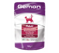 Вологий корм Gemon Cat Wet Adult шматочки з яловичиною та овочами 100 г 70300919