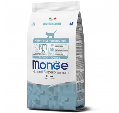Сухий корм для кошенят Monge Cat Monoprotein Kitten із фореллю 1,5 кг 70005500