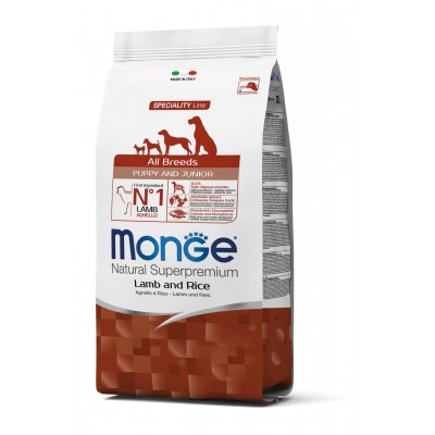 Сухий корм для собак Monge Dog All breeds Puppy & Junior ягня з рисом 2,5 кг 70011181