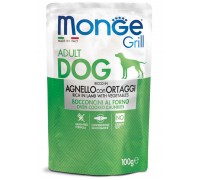 Вологий корм для собак Monge Dog Grill з ягнятком та овочами 100 г 70013161