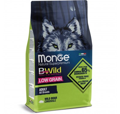 Сухой корм для собак Monge Dog Bwild Low Grain дикий кабан 2,5 кг 70011990