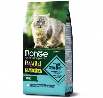 Сухий корм для кішок Monge Cat Bwild Gr.Free тріска 1,5 кг 70012058