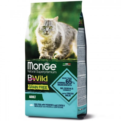 Сухий корм для кішок Monge Cat Bwild Gr.Free тріска 1,5 кг 70012058