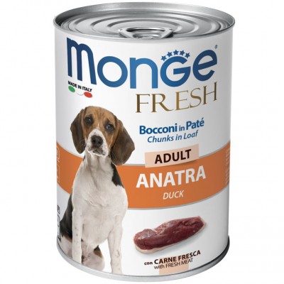 Вологий корм Monge Dog Fresh качка 400 г 70014564