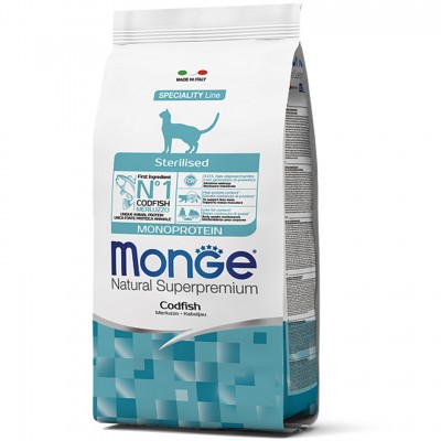 Сухий корм для кішок Monge Cat Sterilised із тріскою 1,5 кг 70005531