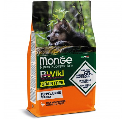 Сухий корм для собак Monge Dog Bwild Gr. Free Puppy & Junior качка 2,5 кг 70004787