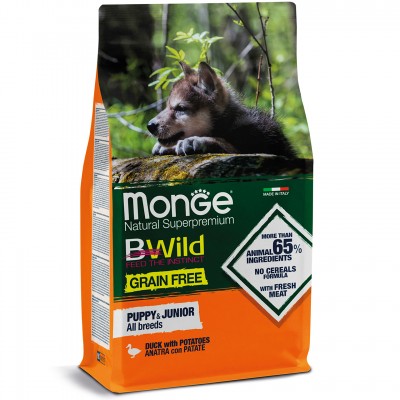 Сухий корм для собак Monge Dog Bwild Gr. Free Puppy & Junior качка 2,5 кг 70004787