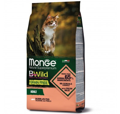 Сухий корм для кішок Monge Cat Bwild Gr.Free лосось 1,5 кг 70012072