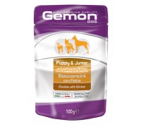 Вологий корм Gemon Dog Wet Puppy & Junior шматочки з куркою 100 г 70300636