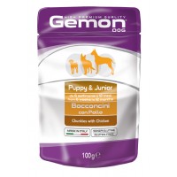 Вологий корм Gemon Dog Wet Puppy & Junior шматочки з куркою 100 г 70300636