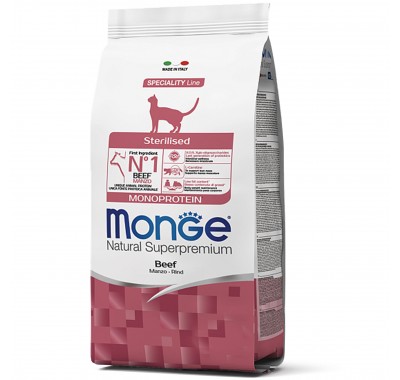 Сухой корм  для кошек Monge Cat Sterilised с говядиной 1,5 кг 70005524