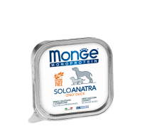 Влажный корм для собак Monge Dog Solo 100% утка 150 г 70014182
