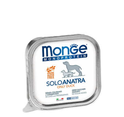 Вологий корм для собак Monge Dog Solo 100% качка 150 г 70014182