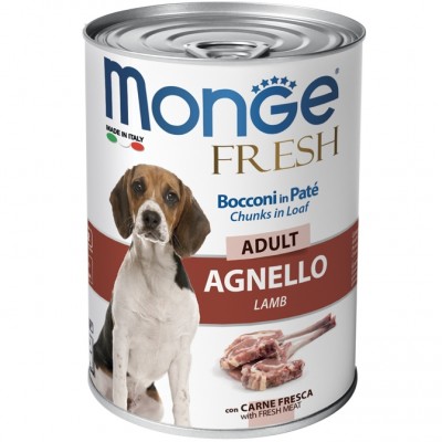 Вологий корм Monge Dog Fresh ягня 400 г 70014571