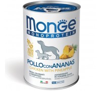 Вологий корм для собак Monge Dog Fruit Monoprotein курка з ананасом 400 г 70014311