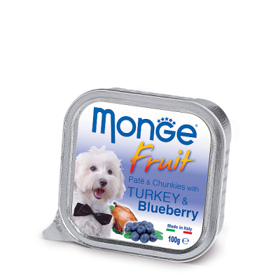 Вологий корм для собак Monge Dog Fruit з індичкою та чорницею 100 г 70013208