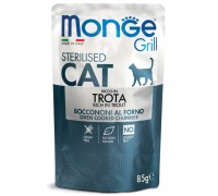 Вологий корм для кішок Monge Cat Grill Sterilised форель 85 г 70013659