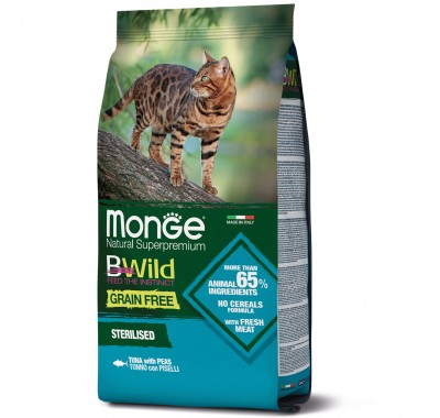 Сухий корм для кішок Monge Cat Bwild Gr.Free Sterilised тунець 1,5 кг 70012089
