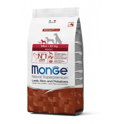Сухий корм для собак дрібних порід Monge Dog Mini Adult ягня/рис/картопля 7,5 кг 70011556
