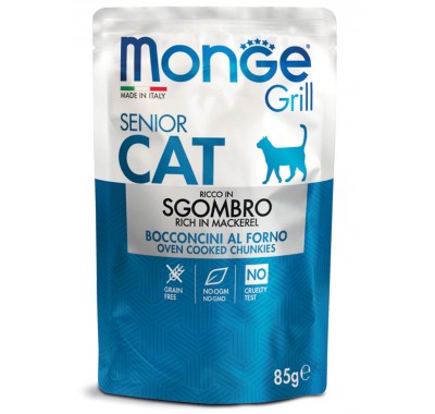Вологий корм Monge Cat Grill Senior макрель (скумбрія) 85 г 70013666