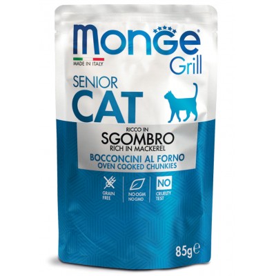 Вологий корм Monge Cat Grill Senior макрель (скумбрія) 85 г 70013666