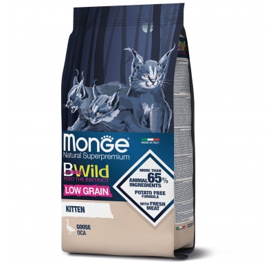 Сухий корм для кошенят Monge Cat Bwild Low Grain Kitten м'ясо гусака 1,5 кг 70012041