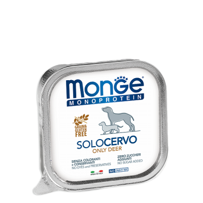Вологий корм для собак Monge Dog Solo 100% оленина 150 г 70014175