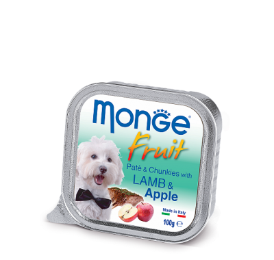 Влажный корм для собак Monge Dog Fruit с ягненком и яблоком 100 г 70013222