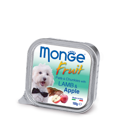 Вологий корм для собак Monge Dog Fruit з ягнятком та яблуком 100 г 70013222