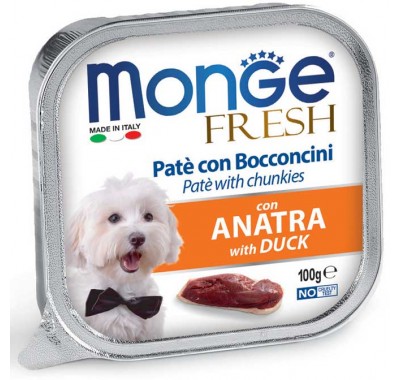 Влажный корм Monge Dog Fresh c уткой 100 г 70013048