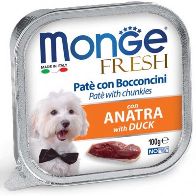 Вологий корм Monge Dog Fresh з качкою 100 г 70013048