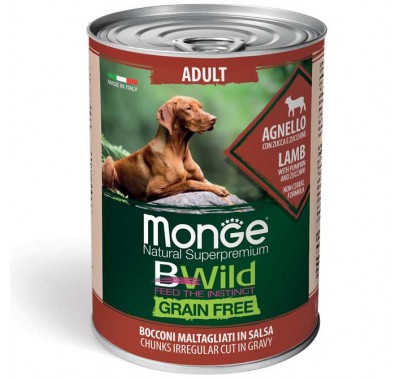 Вологий корм для собак Monge Dog Wet Adult ягня, гарбуз та цукіні 400 г 70012614