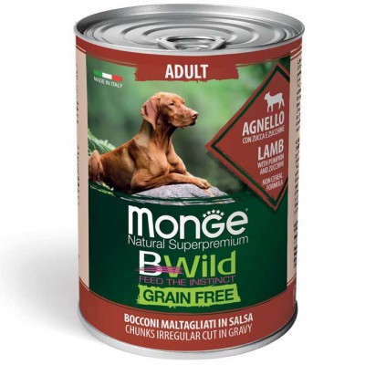 Вологий корм для собак Monge Dog Wet Adult ягня, гарбуз та цукіні 400 г 70012614