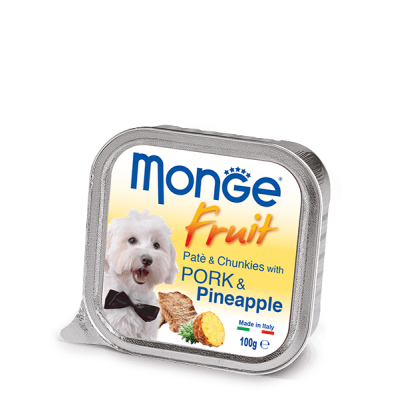Вологий корм для собак Monge Dog Fruit зі свининою та ананасом 100 г 70013253