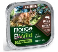 Вологий корм MONGE CAT BWILD GR.FREE WET буйвол (для кішок великих порід з 2-х місяців) 100 г 70012850