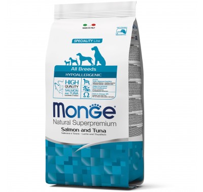 Сухий корм для собак Monge Dog All breeds Hypoallergenic лосось із тунцем 2,5 кг 70011167
