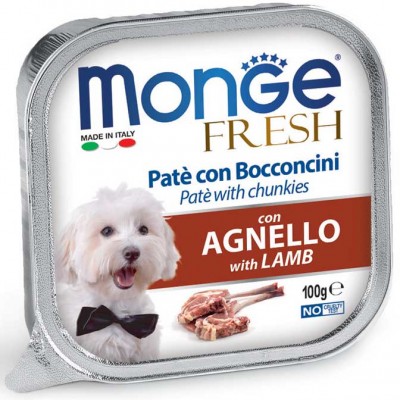 Вологий корм Monge Dog Fresh з ягнятим 100 г 70013055
