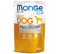 Вологий корм для собак Monge Dog Grill курка з індичкою 100 г 70013116