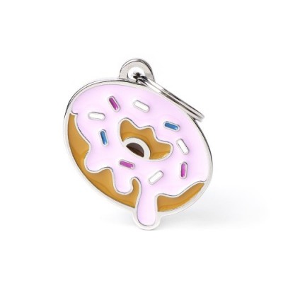 Адресник з гравіруванням для собак FOOD CHDONUTS Медальйон Пончик
