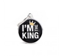 Адресник з гравіруванням для собак CHARMS CH17MKING Медальйон круглий Король