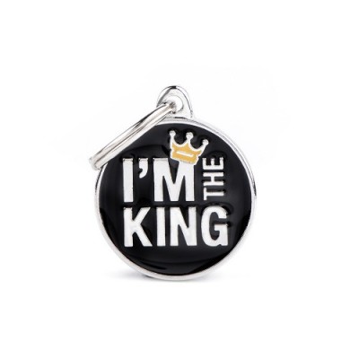 Адресник з гравіруванням для собак CHARMS CH17MKING Медальйон круглий Король