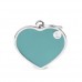 Адресник з гравіруванням для собак BASIC HANDMADE BH50HLIGHTBLUE Медальйон Серце L базове блакитне ручної роботи