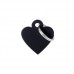 Адресник з гравіруванням для котів та собак BASIC ALUMINUM MFB35 Медальйон Серце мале алюмінієве чорне
