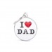 Адресник з гравіруванням для собак CHARMS CH17MLOVEDAD Медальйон круглий «Я люблю тата»